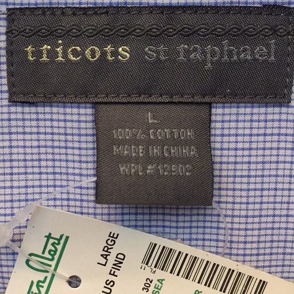 Tricots st Raphael NWT 100%cotton plaidbuttondown - Picture 5 of 7
